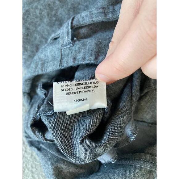 Eileen Fisher Shorts Large Chino Pleat Belted High Rise Zip Cuffed Hem Gray Prep - Picture 10 of 15